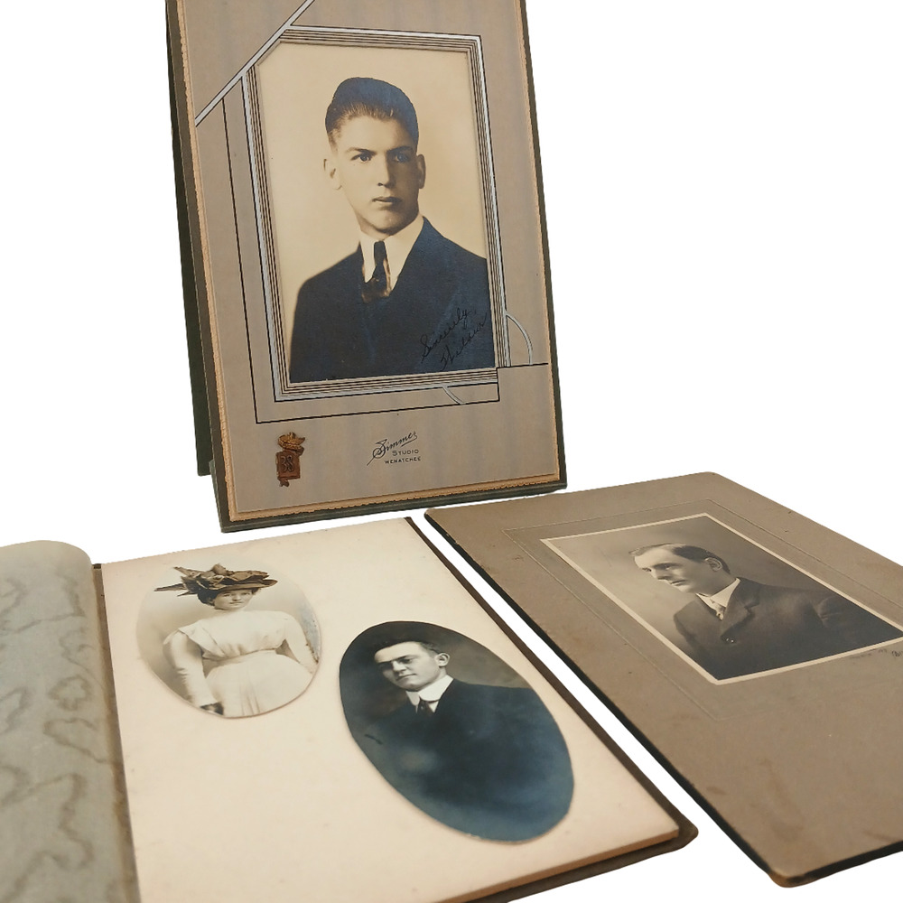 Lot of 3 Antique Portrait Photos Photos Early 1900s Studio Card VTG Collection